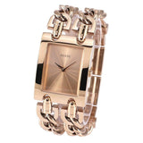 Buy Shop Guess Mod Heavy Metal Rose Gold Dial Rose Gold Steel Strap Watch For Women - W1117L3 USA Online