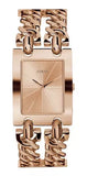 Buy Shop Guess Mod Heavy Metal Rose Gold Dial Rose Gold Steel Strap Watch For Women - W1117L3 USA Online