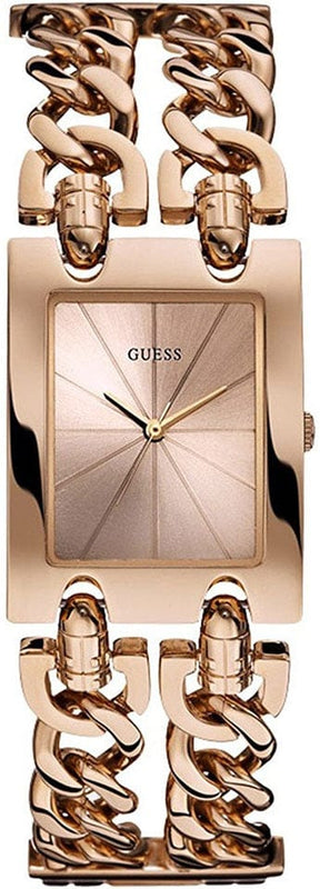 Buy Shop Guess Mod Heavy Metal Rose Gold Dial Rose Gold Steel Strap Watch For Women - W1117L3 USA Online
