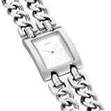 Buy Shop Guess Mod Heavy Metal Silver Dial Silver Steel Strap Watch For Women - W1117L1 USA Online