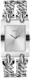 Buy Shop Guess Mod Heavy Metal Silver Dial Silver Steel Strap Watch For Women - W1117L1 USA Online