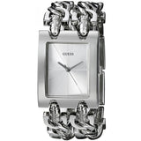 Buy Shop Guess Mod Heavy Metal Silver Dial Silver Steel Strap Watch For Women - W1117L1 USA Online