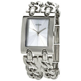 Buy Shop Guess Mod Heavy Metal Silver Dial Silver Steel Strap Watch For Women - W1117L1 USA Online