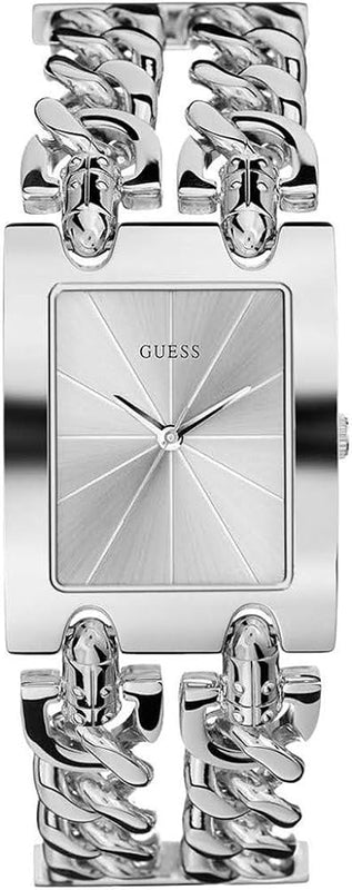 Buy Shop Guess Mod Heavy Metal Silver Dial Silver Steel Strap Watch For Women - W1117L1 USA Online