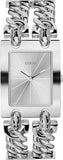 Buy Shop Guess Mod Heavy Metal Silver Dial Silver Steel Strap Watch For Women - W1117L1 USA Online