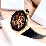 Buy Shop Guess Momentum Black Dial Black Rubber Strap Watch for Men - GW0263G1 USA Online