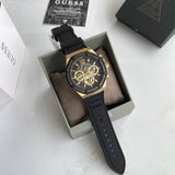 Buy Shop Guess Momentum Black Dial Black Rubber Strap Watch for Men - GW0263G1 USA Online