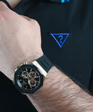 Guess Momentum Black Dial Black Rubber Strap Watch for Men - GW0263G1