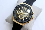 Guess Momentum Black Dial Black Rubber Strap Watch for Men - GW0263G1