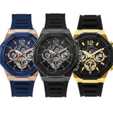Buy Shop Guess Momentum Black Dial Black Rubber Strap Watch for Men - GW0263G4 USA Online