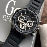 Buy Shop Guess Momentum Black Dial Black Rubber Strap Watch for Men - GW0263G4 USA Online