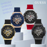 Buy Shop Guess Momentum Black Dial Black Rubber Strap Watch for Men - GW0263G4 USA Online