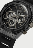 Buy Shop Guess Momentum Black Dial Black Rubber Strap Watch for Men - GW0263G4 USA Online