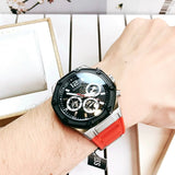 Buy Shop Guess Momentum Black Dial Red Rubber Strap Watch for Men - GW0263G3 USA Online