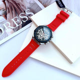 Buy Shop Guess Momentum Black Dial Red Rubber Strap Watch for Men - GW0263G3 USA Online