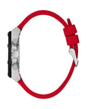 Buy Shop Guess Momentum Black Dial Red Rubber Strap Watch for Men - GW0263G3 USA Online