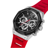 Buy Shop Guess Momentum Black Dial Red Rubber Strap Watch for Men - GW0263G3 USA Online