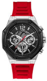 Buy Shop Guess Momentum Black Dial Red Rubber Strap Watch for Men - GW0263G3 USA Online