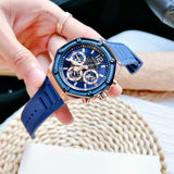 Buy Shop Guess Momentum Chronograph Blue Dial Blue Rubber Strap Watch for Men - GW0263G2 USA Online