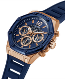 Buy Shop Guess Momentum Chronograph Blue Dial Blue Rubber Strap Watch for Men - GW0263G2 USA Online