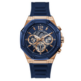 Buy Shop Guess Momentum Chronograph Blue Dial Blue Rubber Strap Watch for Men - GW0263G2 USA Online