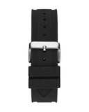 Buy Shop Guess Momentum Chronograph Crystals Black Dial Black Silicone Strap Watch For Men - GW0518G1 USA Online