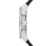 Buy Shop Guess Momentum Chronograph Crystals Black Dial Black Silicone Strap Watch For Men - GW0518G1 USA Online