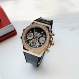 Buy Shop Guess Momentum Chronograph Diamonds Black Dial Black Silicone Strap Watch For Men - GW0518G2 USA Online