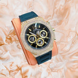 Buy Shop Guess Momentum Chronograph Diamonds Black Dial Black Silicone Strap Watch For Men - GW0518G2 USA Online