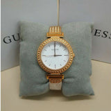 Buy Shop Guess Monroe Silver Dial Rose Gold Steel Strap Watch For Women - W1152L3 USA Online