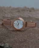 Buy Shop Guess Monroe Silver Dial Rose Gold Steel Strap Watch For Women - W1152L3 USA Online