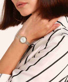 Buy Shop Guess Monroe Silver Dial Rose Gold Steel Strap Watch For Women - W1152L3 USA Online