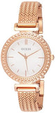 Buy Shop Guess Monroe Silver Dial Rose Gold Steel Strap Watch For Women - W1152L3 USA Online