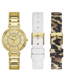 Buy Shop Guess Montage Quartz Gold Dial Gold Steel Strap Watch For Women - GW0588L1 USA Online