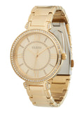 Buy Shop Guess Montage Quartz Gold Dial Gold Steel Strap Watch For Women - GW0588L1 USA Online