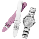Buy Shop Guess Montage Quartz Silver Dial Silver Steel Strap Watch For Women - GW0588L2 USA Online