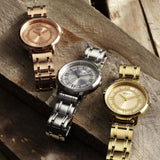 Buy Shop Guess Montauk Gold Dial Gold Steel Strap Watch for Women - W0933L2 USA Online