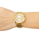 Buy Shop Guess Montauk Gold Dial Gold Steel Strap Watch for Women - W0933L2 USA Online