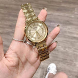 Buy Shop Guess Montauk Gold Dial Gold Steel Strap Watch for Women - W0933L2 USA Online