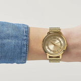 Buy Shop Guess Montauk Gold Dial Gold Steel Strap Watch for Women - W0933L2 USA Online