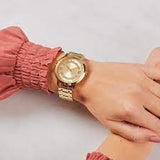Buy Shop Guess Montauk Gold Dial Gold Steel Strap Watch for Women - W0933L2 USA Online