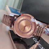 Buy Shop Guess Montauk Rose Gold Dial Rose Gold Steel Strap Watch For Women - W0933L3 USA Online