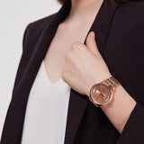 Buy Shop Guess Montauk Rose Gold Dial Rose Gold Steel Strap Watch For Women - W0933L3 USA Online