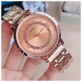 Buy Shop Guess Montauk Rose Gold Dial Rose Gold Steel Strap Watch For Women - W0933L3 USA Online