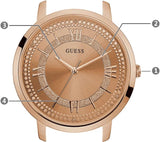 Buy Shop Guess Montauk Rose Gold Dial Rose Gold Steel Strap Watch For Women - W0933L3 USA Online
