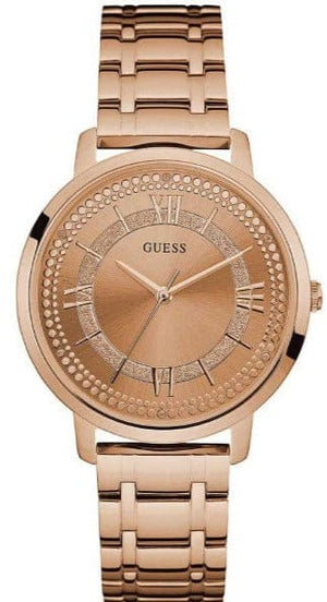 Buy Shop Guess Montauk Rose Gold Dial Rose Gold Steel Strap Watch For Women - W0933L3 USA Online