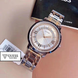 Buy Shop Guess Montauk Silver Dial Two Tone Steel Strap Watch for Women - W0933L5 USA Online