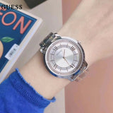 Buy Shop Guess Montauk Silver Dial Two Tone Steel Strap Watch for Women - W0933L5 USA Online