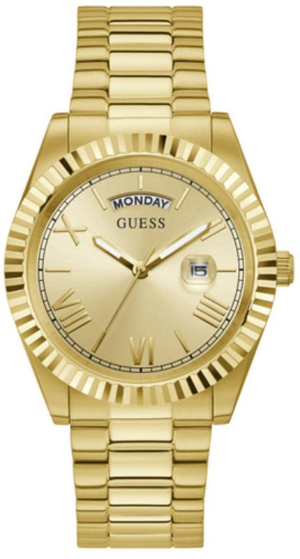 Buy Shop Guess Connoisseur Gold Dial Gold Steel Strap Watch for Men - GW0265G2 USA Online