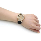 Buy Shop Guess Moonlight Crystals Silver Dial Black Silicone Strap Watch For Women - GW0257L1 USA Online